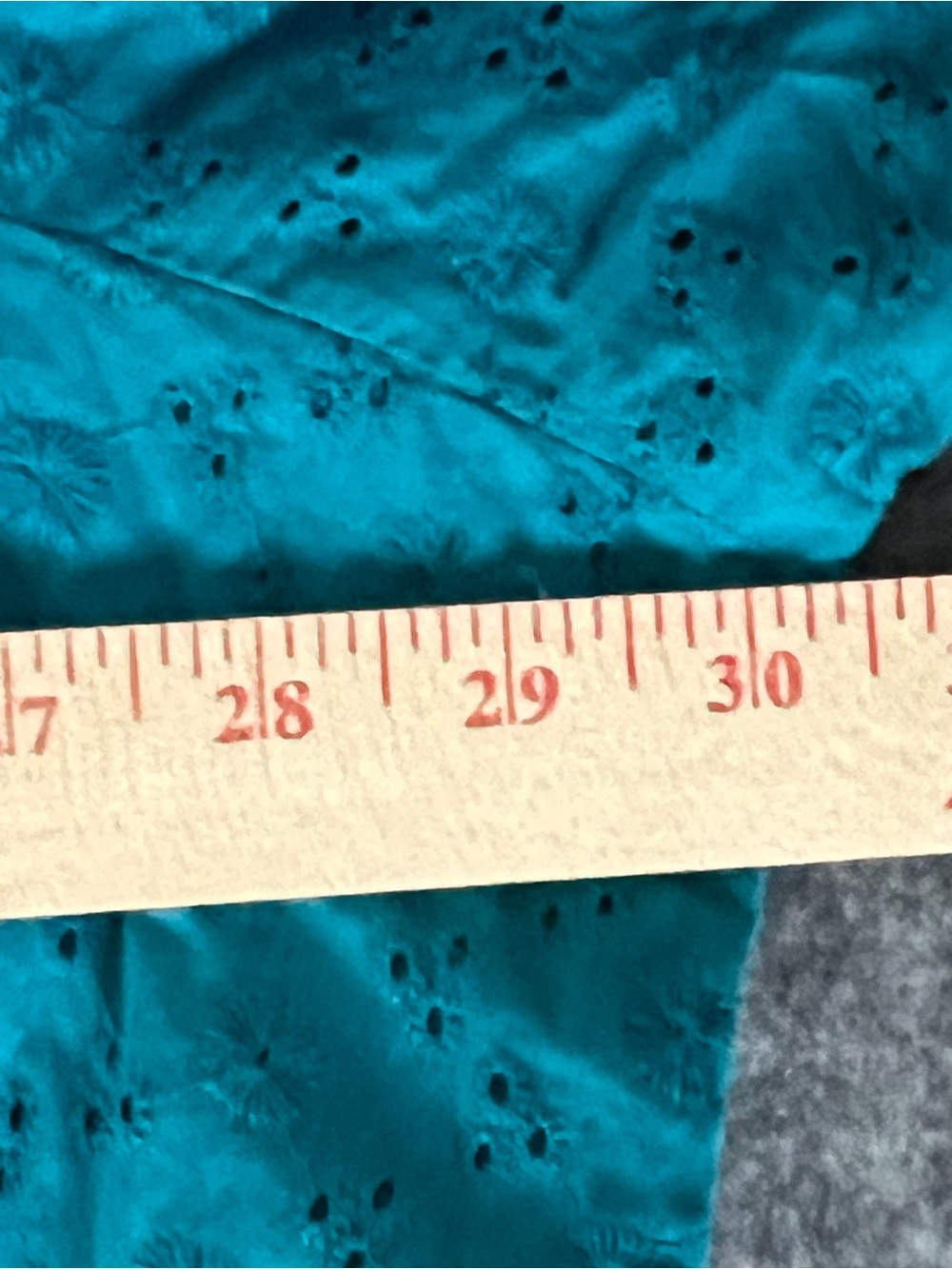 ULLA POPKEN Turquoise Cotton Eyelet A-Line Maxi Nightgown Plus Size 32/34 4X - Picture 10 of 12